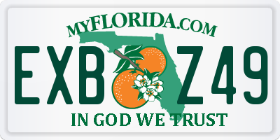 FL license plate EXBZ49
