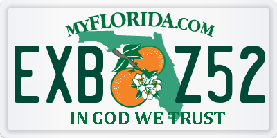 FL license plate EXBZ52