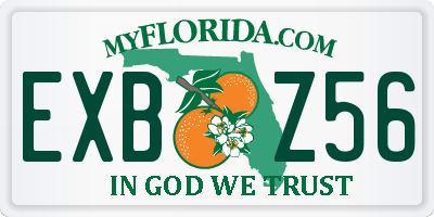 FL license plate EXBZ56