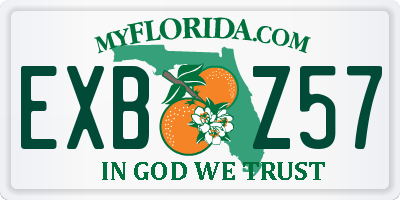 FL license plate EXBZ57