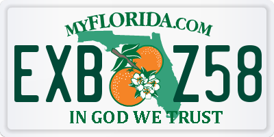 FL license plate EXBZ58