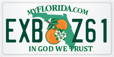 FL license plate EXBZ61