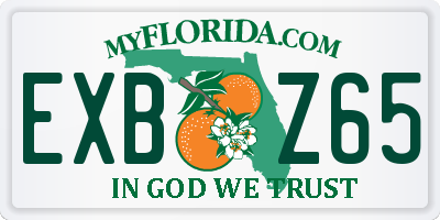 FL license plate EXBZ65