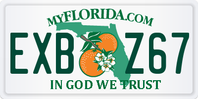 FL license plate EXBZ67