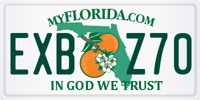FL license plate EXBZ70