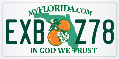 FL license plate EXBZ78