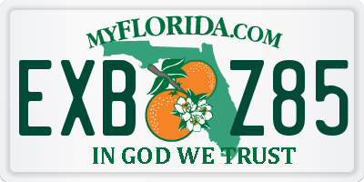 FL license plate EXBZ85
