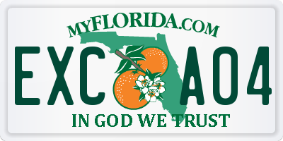 FL license plate EXCA04