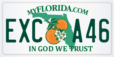 FL license plate EXCA46
