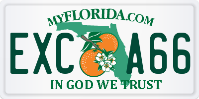 FL license plate EXCA66