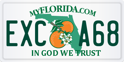 FL license plate EXCA68