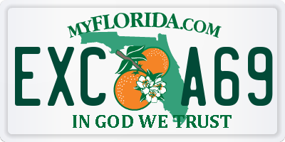 FL license plate EXCA69