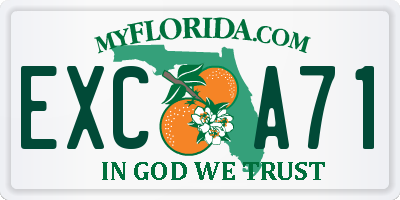 FL license plate EXCA71