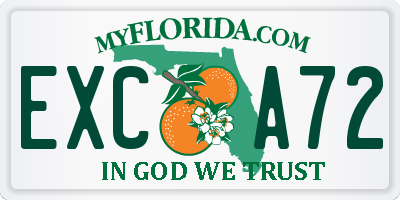 FL license plate EXCA72