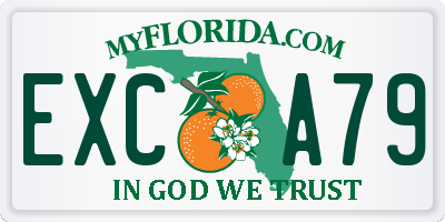 FL license plate EXCA79
