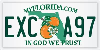 FL license plate EXCA97