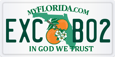 FL license plate EXCB02