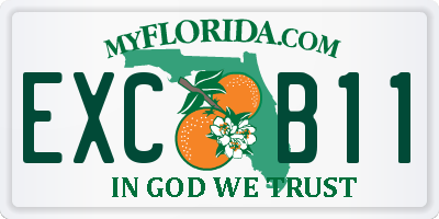 FL license plate EXCB11