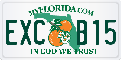 FL license plate EXCB15