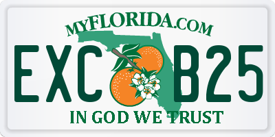 FL license plate EXCB25