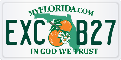 FL license plate EXCB27