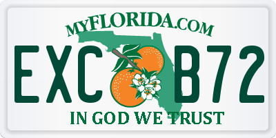 FL license plate EXCB72