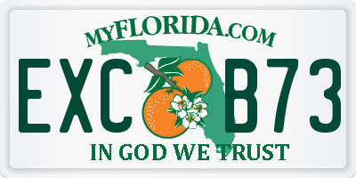 FL license plate EXCB73