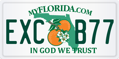 FL license plate EXCB77