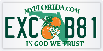FL license plate EXCB81