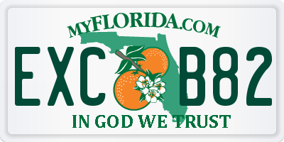 FL license plate EXCB82