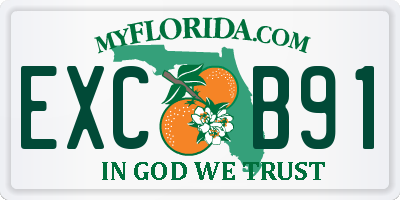FL license plate EXCB91