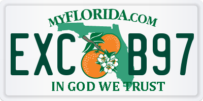 FL license plate EXCB97