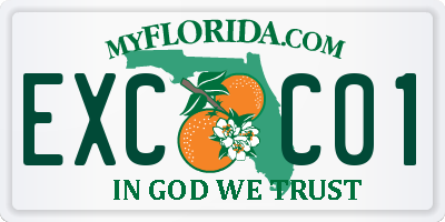 FL license plate EXCC01