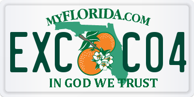 FL license plate EXCC04