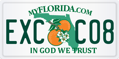 FL license plate EXCC08