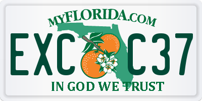 FL license plate EXCC37