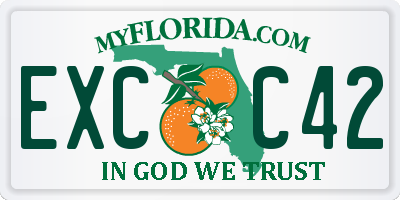 FL license plate EXCC42