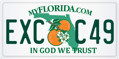 FL license plate EXCC49