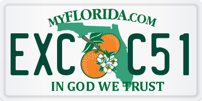 FL license plate EXCC51