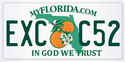 FL license plate EXCC52