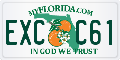 FL license plate EXCC61