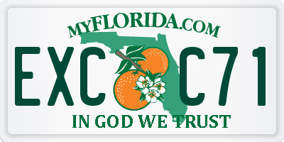 FL license plate EXCC71