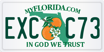 FL license plate EXCC73