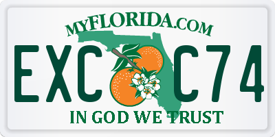 FL license plate EXCC74