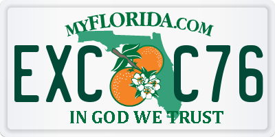 FL license plate EXCC76