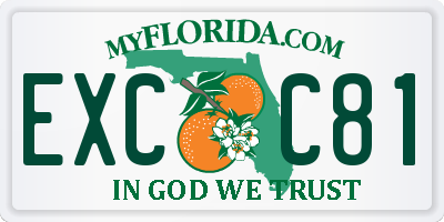 FL license plate EXCC81