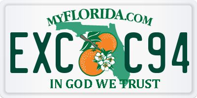 FL license plate EXCC94