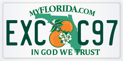 FL license plate EXCC97