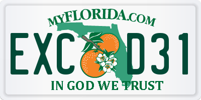 FL license plate EXCD31