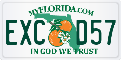FL license plate EXCD57